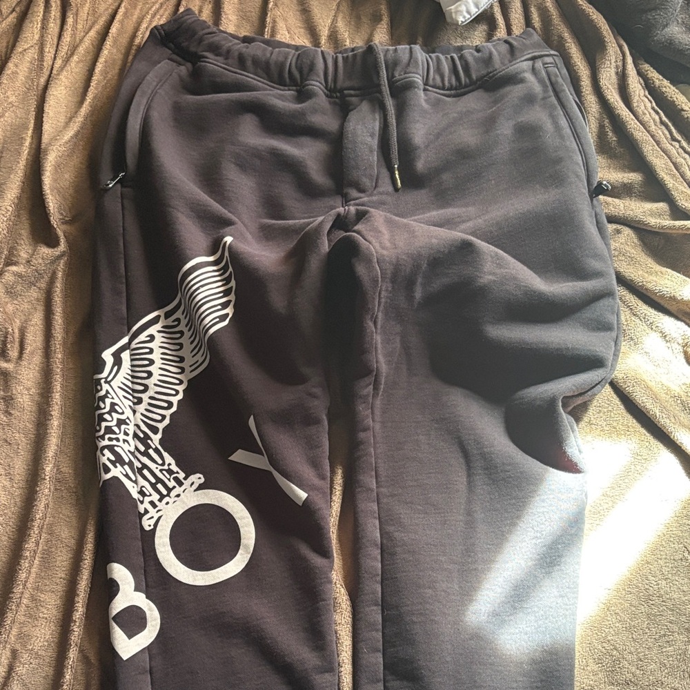 BOY London Black Sweatpants with White Print